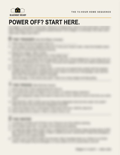 The printable fridge-door card, details blurred.